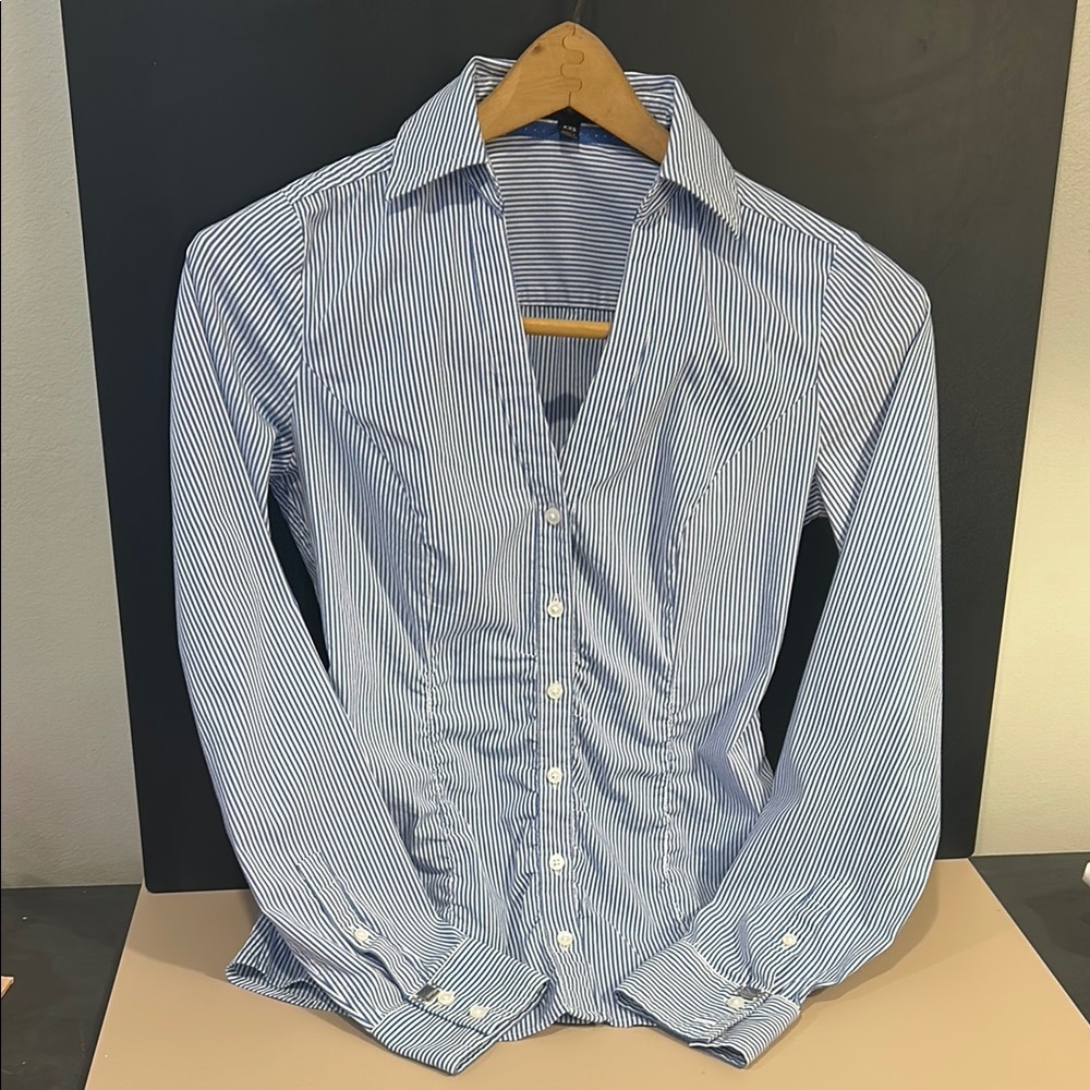 Classic Blue Striped Men's Shirt